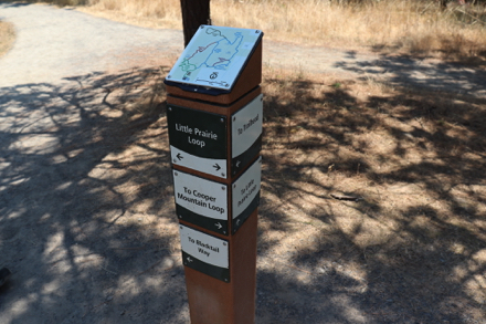 Example of the directional marker throughout the nature park